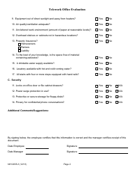 Form NIH-2835-3 Telework Office Evaluation, Page 2