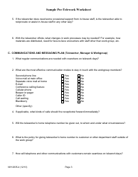 Form NIH-2835-4 Sample Pre-telework Worksheet, Page 3