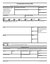 Document preview: Form NIH-2964 Transportation Services Order