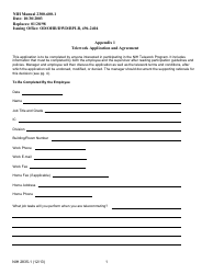 Form NIH2835-1 Appendix 1 Telework Application and Agreement