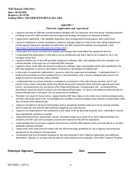 Form NIH2835-1 Appendix 1 Telework Application and Agreement, Page 4