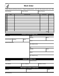 Form NIH-334 Work Order