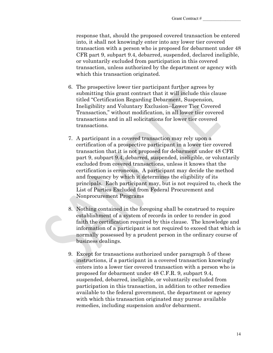 Health Insurance Grant Contract - Mnsure - Sample - Minnesota, Page 14