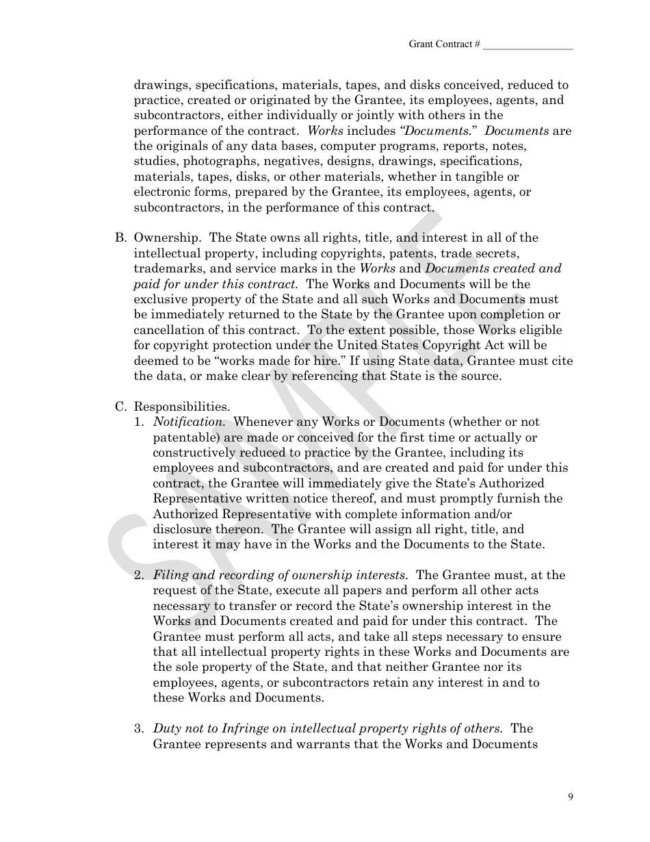 Health Insurance Grant Contract - Mnsure - Sample - Minnesota, Page 9
