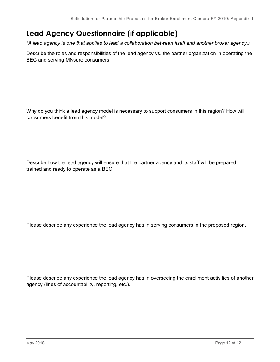 Appendix 1 Questionnaire Form - Mnsure - Minnesota, Page 12