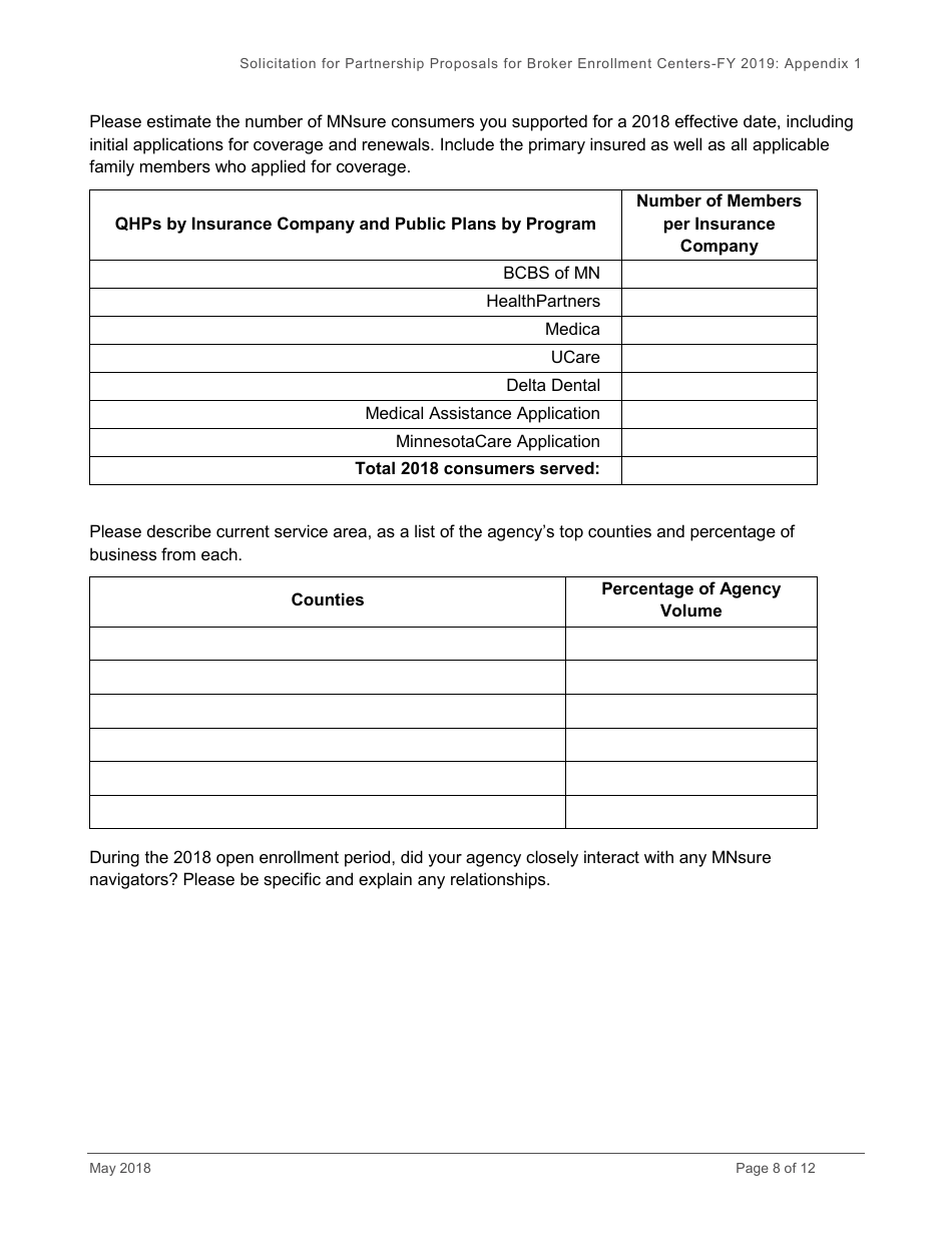 Appendix 1 Questionnaire Form - Mnsure - Minnesota, Page 8