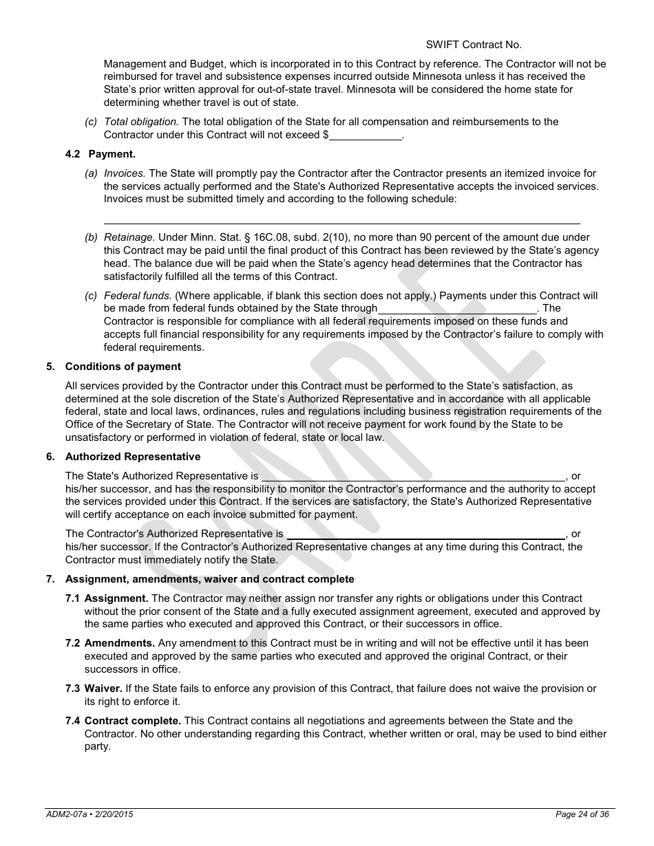 Request for Proposals for Consumer and Small Business Shopping, System of Record, and Enrollment Decision Support Tools for Mnsure - Minnesota, Page 24