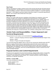 Request for Proposals for Consumer and Small Business Shopping, System of Record, and Enrollment Decision Support Tools for Mnsure - Minnesota, Page 3