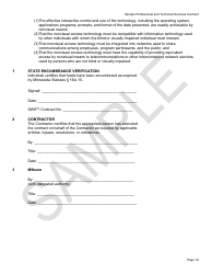 Professional and Technical Services Contract Form - Mnsure - Sample - Minnesota, Page 10