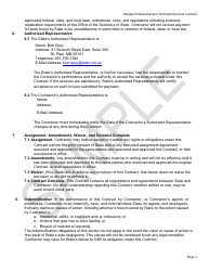 Professional and Technical Services Contract Form - Mnsure - Sample - Minnesota, Page 3