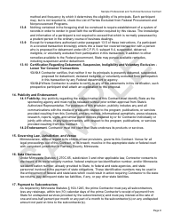 Professional and Technical Services Contract Form - Mnsure - Sample - Minnesota, Page 8