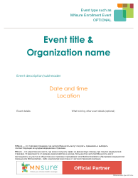 Document preview: Event Flyer Template - Mnsure - Minnesota (Russian)