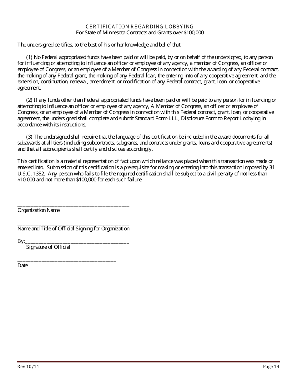 Request for Proposals (Rfp) - Minnesota, Page 14