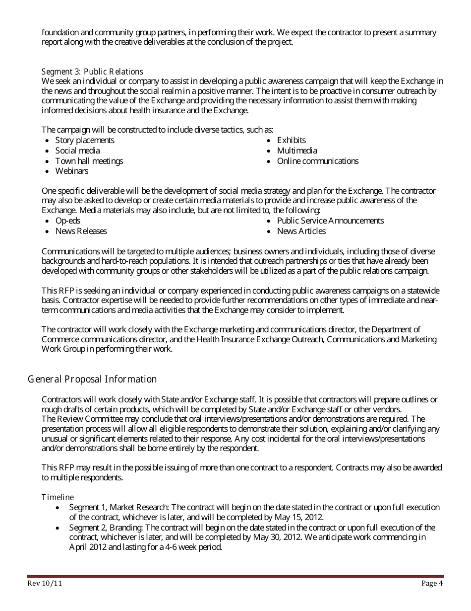 Request for Proposals (Rfp) - Minnesota, Page 4