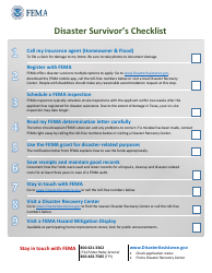 Document preview: Disaster Survivor's Checklist