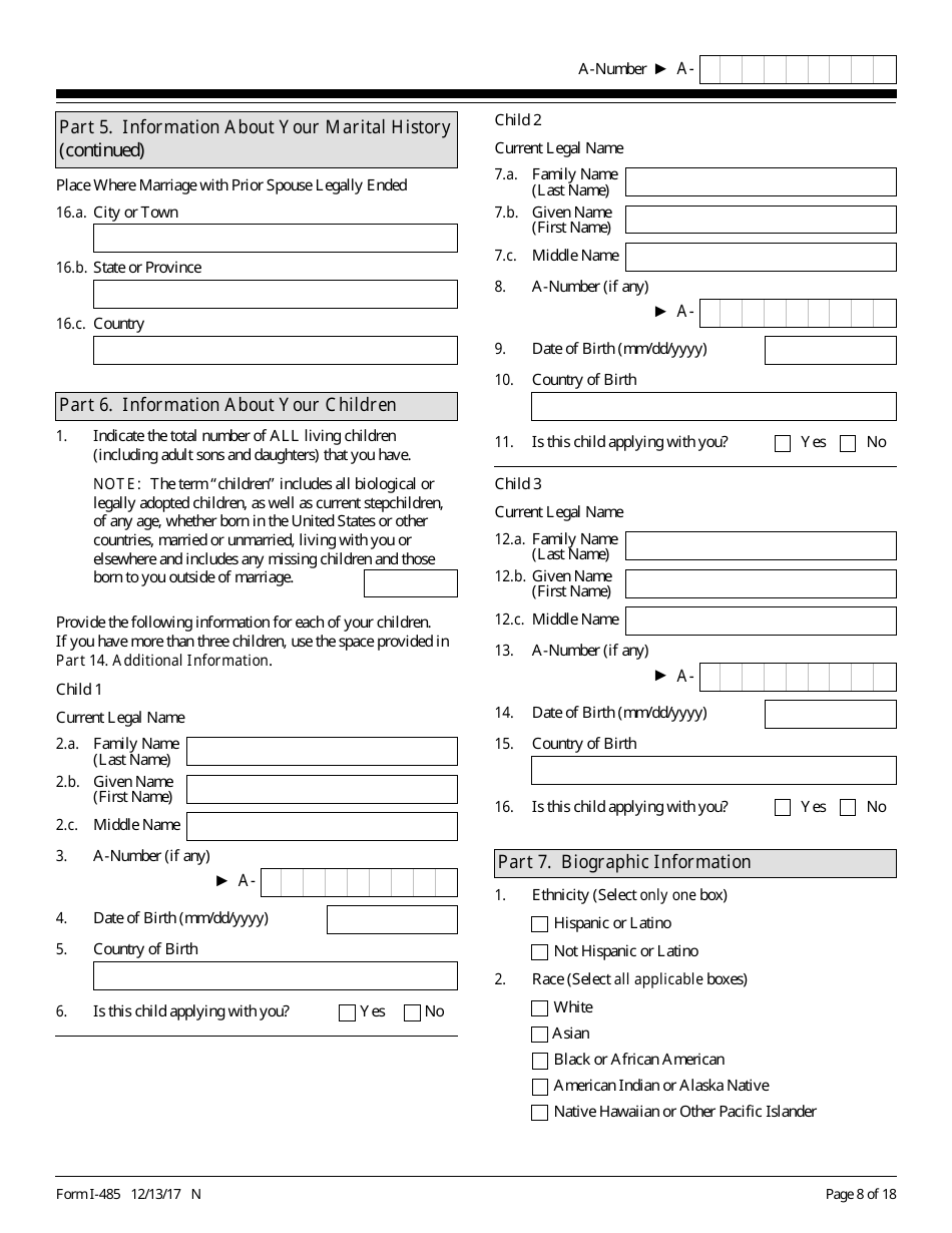 USCIS Form I-485 - Fill Out, Sign Online and Download Fillable PDF ...