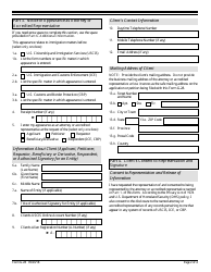 USCIS Form G-28 &quot;Notice of Entry of Appearance as Attorney or Accredited Representative&quot;, Page 2