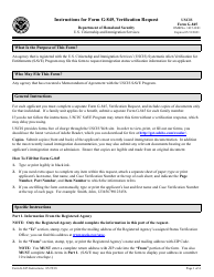 Document preview: Instructions for USCIS Form G-845 Verification Request