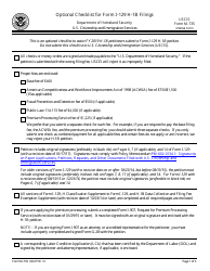 USCIS Form M-735 Optional Checklist for Form I-129 - H-1b Filings