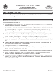 Document preview: Instructions for USCIS Form I-140 Petition for Alien Workers