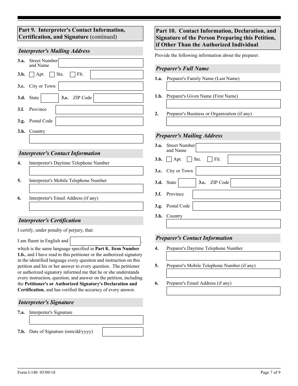 Uscis Form I 140 Fill Out Sign Online And Download Fillable Pdf Templateroller