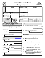 Document preview: USCIS Form I-140 Immigrant Petition for Alien Workers