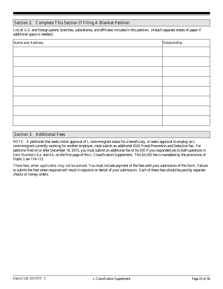 USCIS Form I-129 Petition for a Nonimmigrant Worker, Page 25