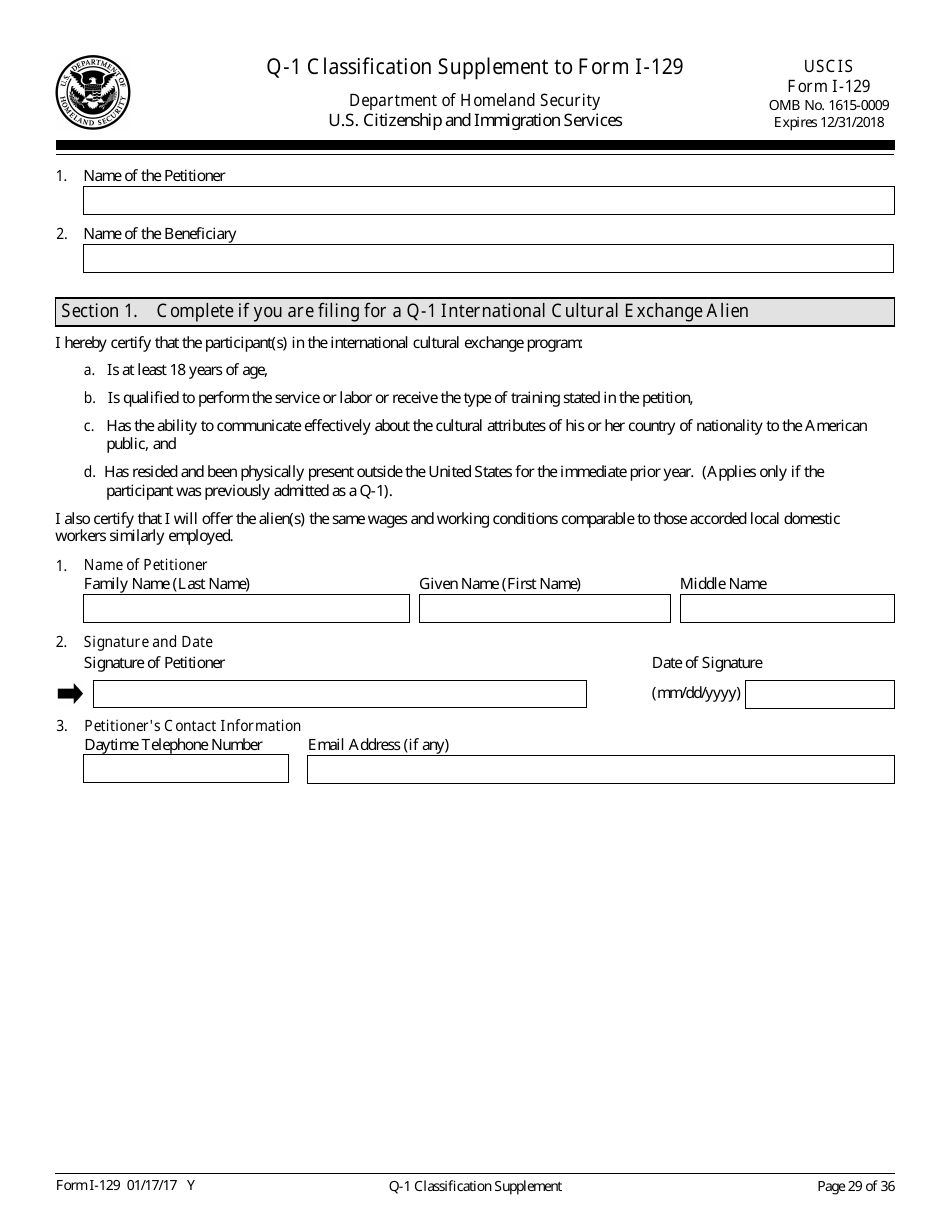 USCIS Form I-129 Petition for a Nonimmigrant Worker, Page 29