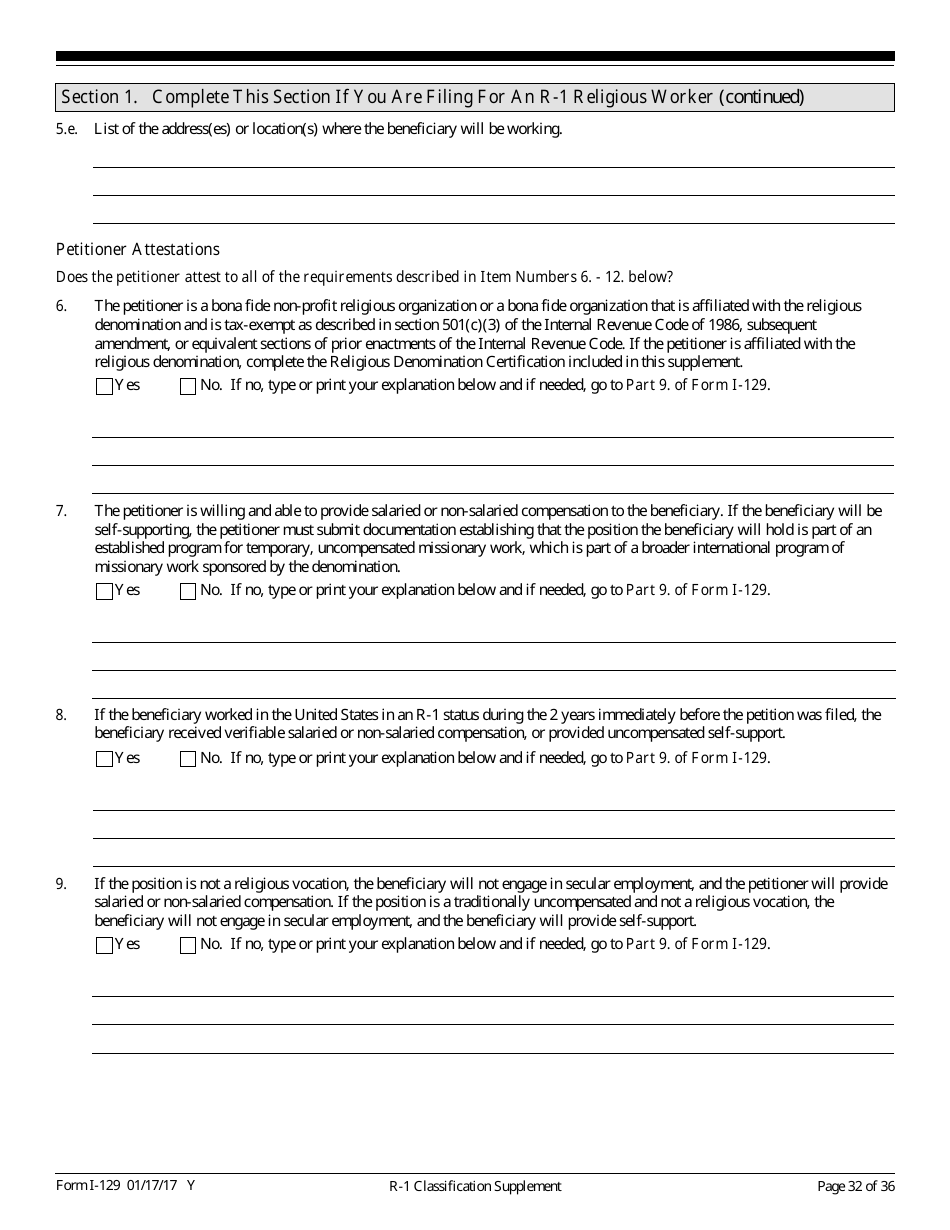 USCIS Form I-129 Petition for a Nonimmigrant Worker, Page 32