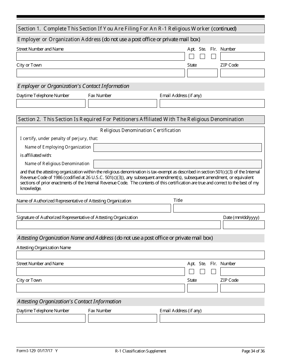 USCIS Form I-129 Petition for a Nonimmigrant Worker, Page 34