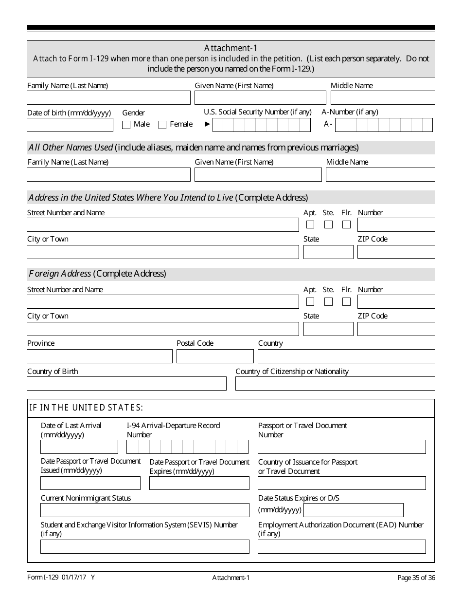 USCIS Form I-129 Petition for a Nonimmigrant Worker, Page 35