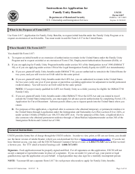 Instructions for USCIS Form I-817 Application for Family Unity Benefits