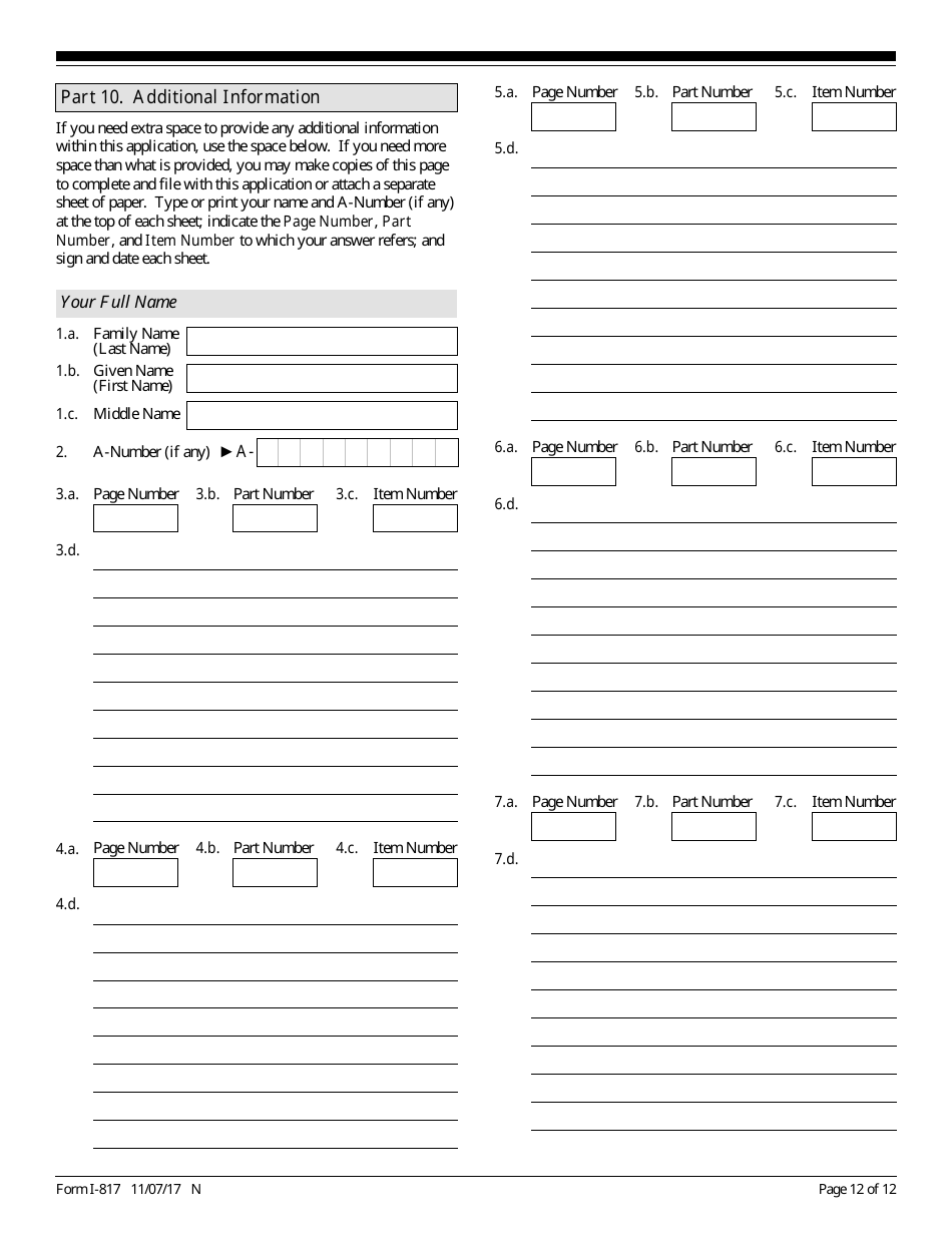 USCIS Form I-817 Application for Family Unity Benefits, Page 12