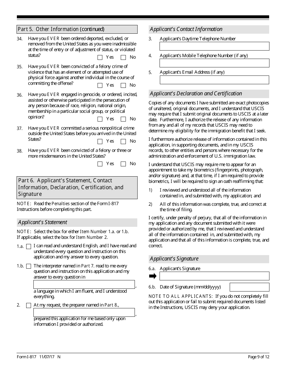 USCIS Form I-817 - Fill Out, Sign Online and Download Fillable PDF ...