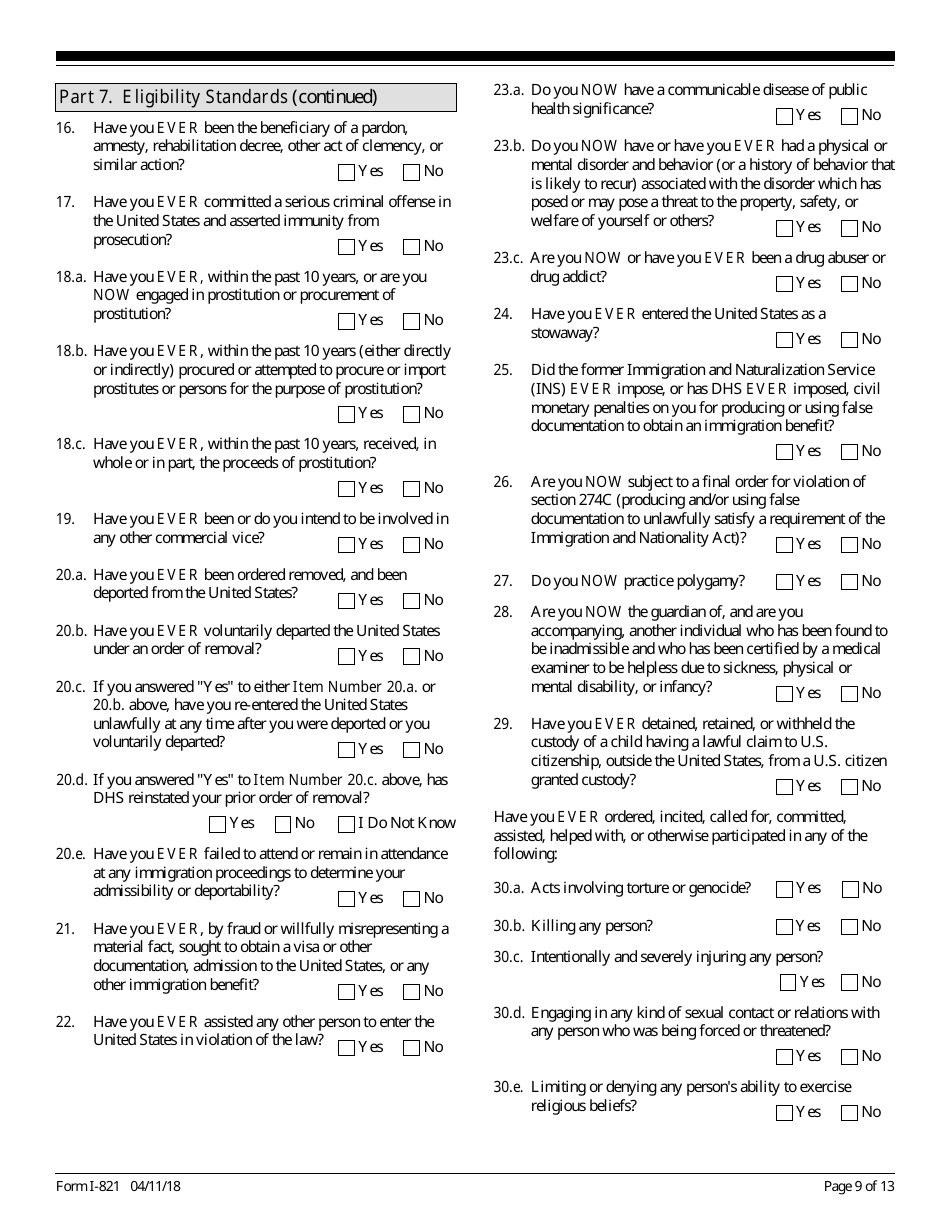 USCIS Form I-821 - Fill Out, Sign Online and Download Fillable PDF ...