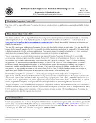 Document preview: Instructions for USCIS Form I-907 Request for Premium Processing Service