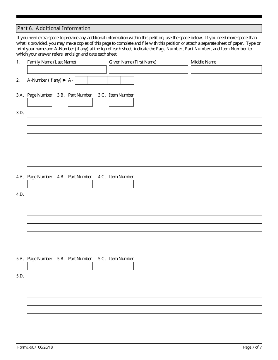 USCIS Form I-907 Request for Premium Processing Service, Page 7