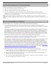 Instructions for USCIS Form I-910 Application for Civil Surgeon Designation, Page 2