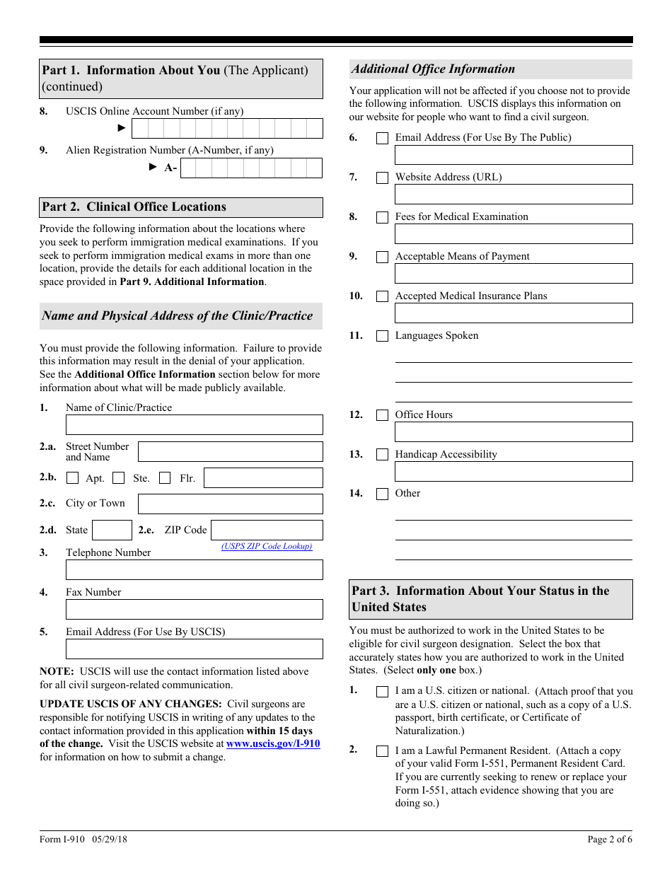 USCIS Form I-910 - Fill Out, Sign Online and Download Fillable PDF ...