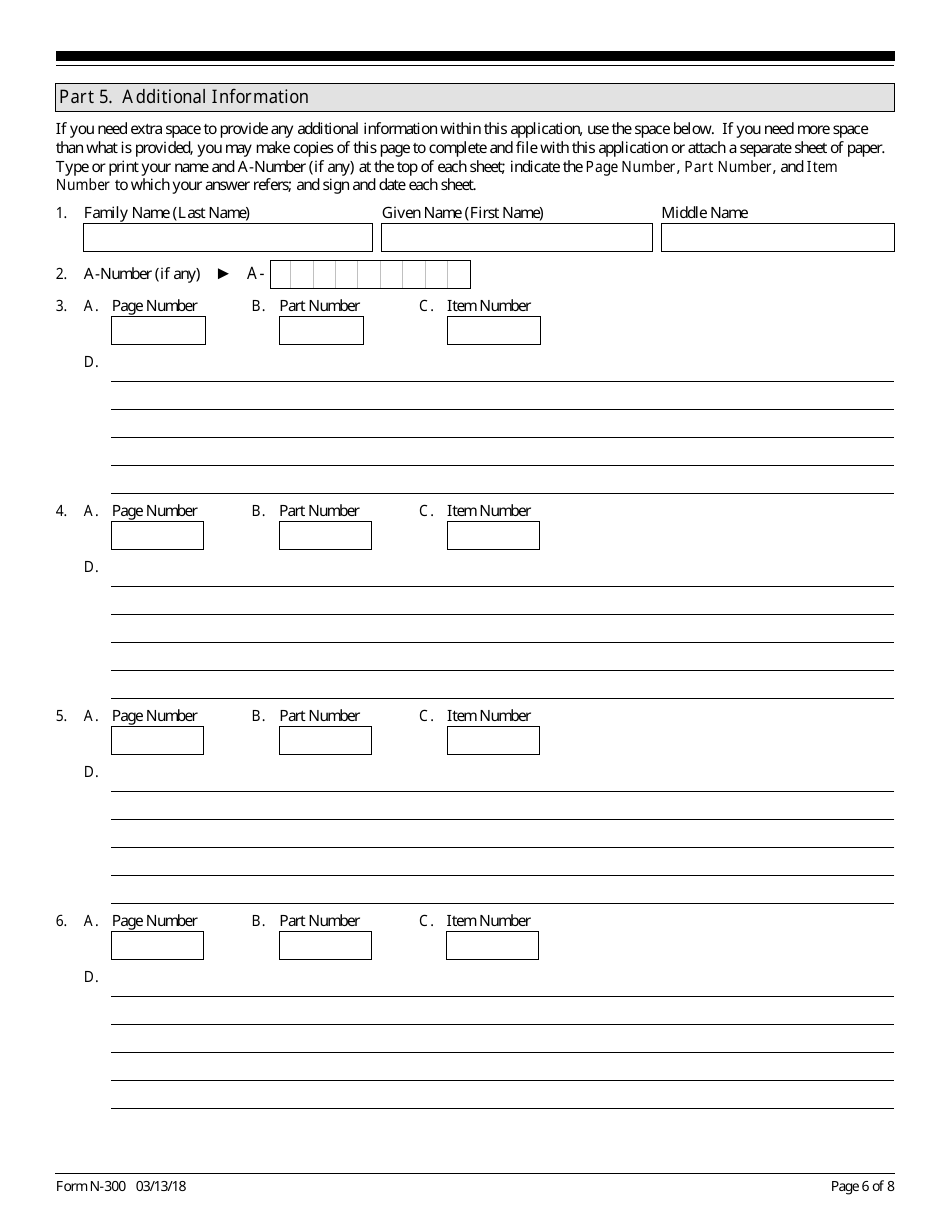 USCIS Form N-300 - Fill Out, Sign Online and Download Fillable PDF ...