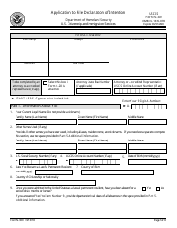 Document preview: USCIS Form N-300 Application to File Declaration of Intention
