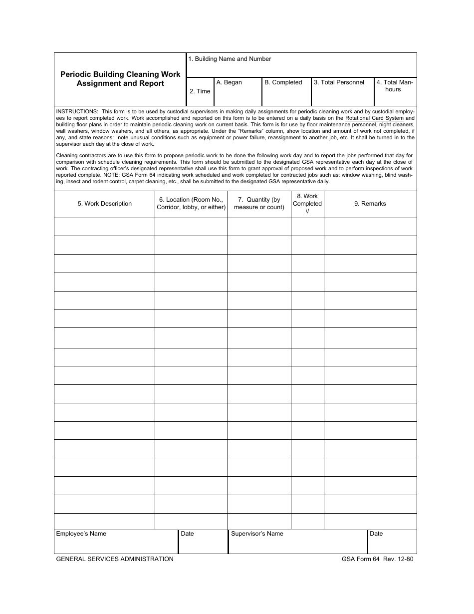 Housekeeping Gsa Full Form