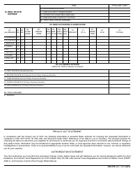 GSA Form 87A Official Change of Duty Station Authorization, Page 2