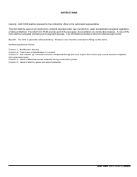 GSA Form 184B Construction Progress Report (Modification/Change Order Breakdown), Page 2