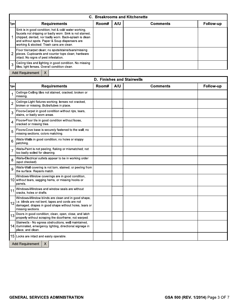 GSA Form 500 - Fill Out, Sign Online and Download Fillable PDF ...