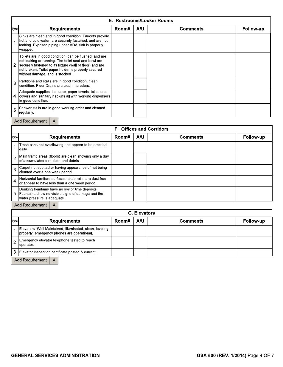 GSA Form 500 - Fill Out, Sign Online and Download Fillable PDF ...