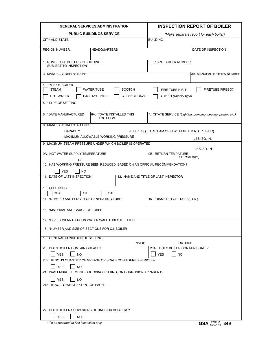 GSA Form 349 - Fill Out, Sign Online and Download Fillable PDF ...