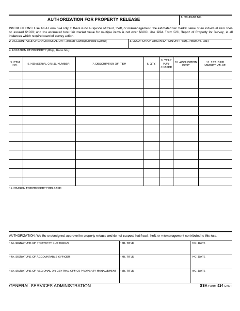 gsa-form-524-download-fillable-pdf-authorization-for-property-release