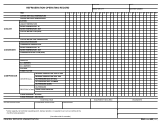Document preview: GSA Form 480 Refrigeration Operating Record