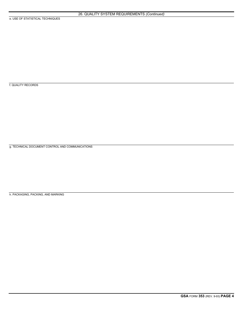 GSA Form 353 Performance Evaluation and Facilities Report, Page 4